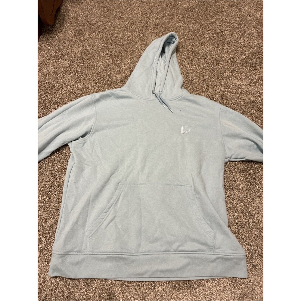 Gender Neutral Twitch Light Blue Hoodie Size XL